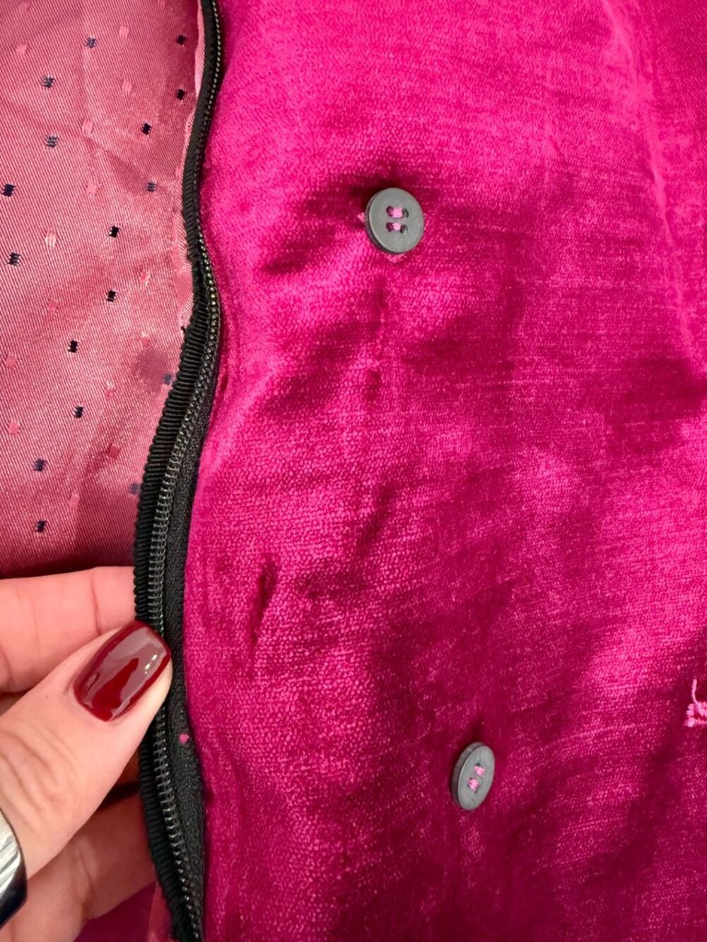 Veronica Beard Elam Dickey Velvet Crystal Blazer Fushia - Size 0 - Picture 9 of 12